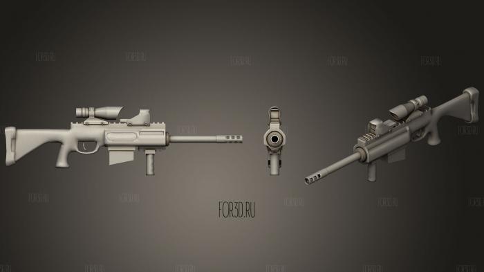 Assault Rifle Design stl model for CNC